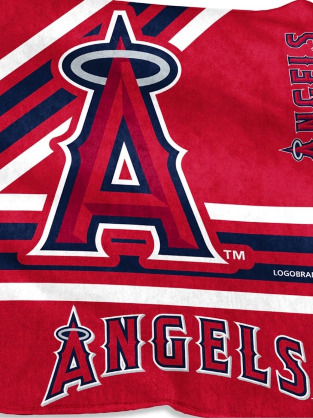 Los Angeles Angels Red Fleece Throw Blanket